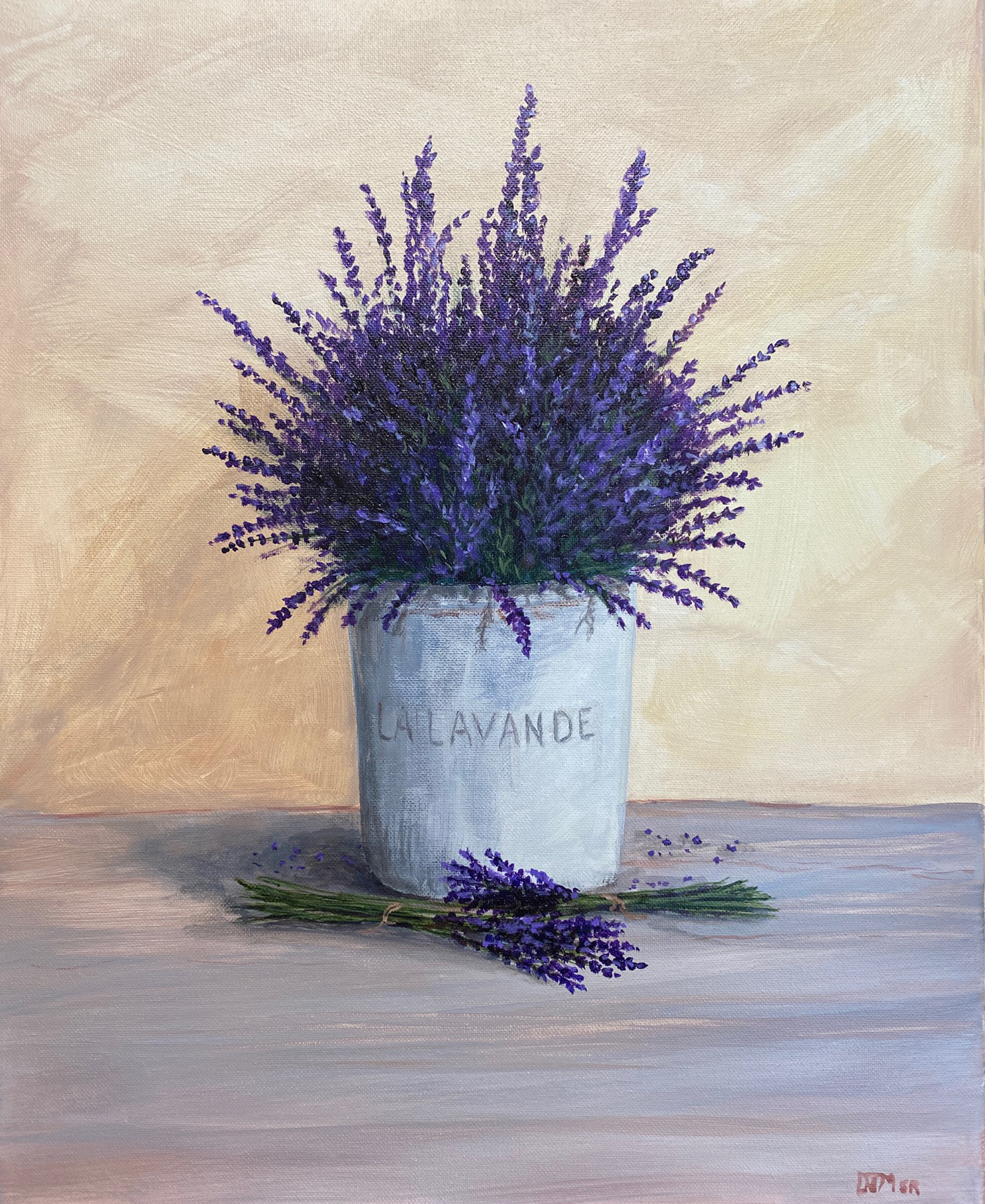 "La Lavande" Acrylic on canvas painting of lavender