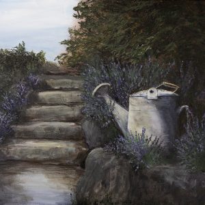 Acrylic painting print of lavender